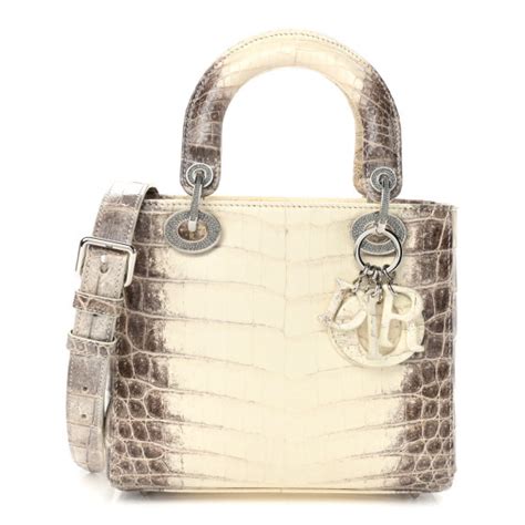 lady dior white bag|lady dior crocodile bag.